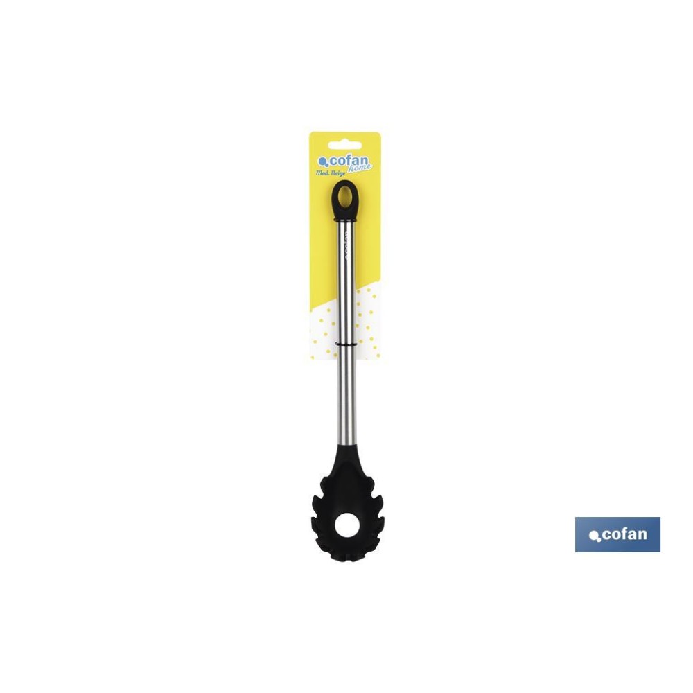CUCHARA DE PASTA DE ACERO INOX. Y SILICONA MODELO NEIGE 34 CM