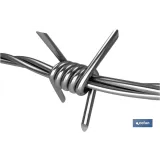ALAMBRE DE ESPINO GALVANIZADO 1,7mm X 50m (PACK: 1 UDS) - Almacén de Ferretería Acor