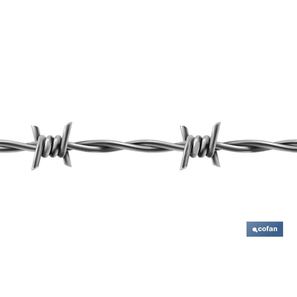 ALAMBRE DE ESPINO GALVANIZADO 1,7mm X 50m (PACK: 1 UDS) - Almacén de Ferretería Acor
