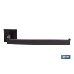 TOALLERO NEGRO MATE DE ACERO CON DISEÑO CUADRADO GAMA FAIAL 27 X 8 X 5,5 CM