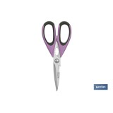 TIJERAS MORADAS DE ACERO INOX. MODELO SENA 22 CM