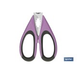 TIJERAS MORADAS DE ACERO INOX. MODELO SENA 22 CM