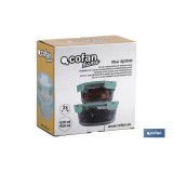 SET DE 2 RECIPIENTES DE BOROSILICATO MODELO AGATHA 620 ML - 950ML