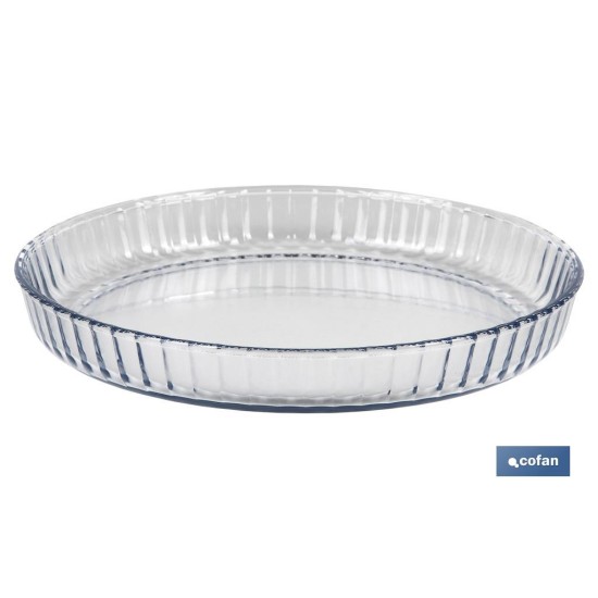 FUENTE REDONDA DE VIDRIO BOROSILICATO MODELO BARITINA 1600 ML