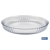 FUENTE REDONDA DE VIDRIO BOROSILICATO MODELO BARITINA 1600 ML