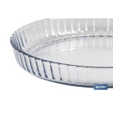 FUENTE REDONDA DE VIDRIO BOROSILICATO MODELO BARITINA 1600 ML