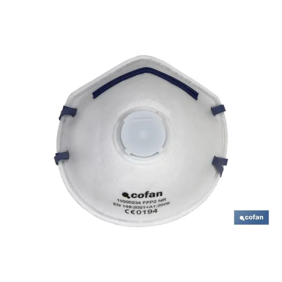MASCARILLA PROTEC. C/VALVULA CE FFP2 NR (PACK: 10 UDS) - Almacén de Ferretería Acor