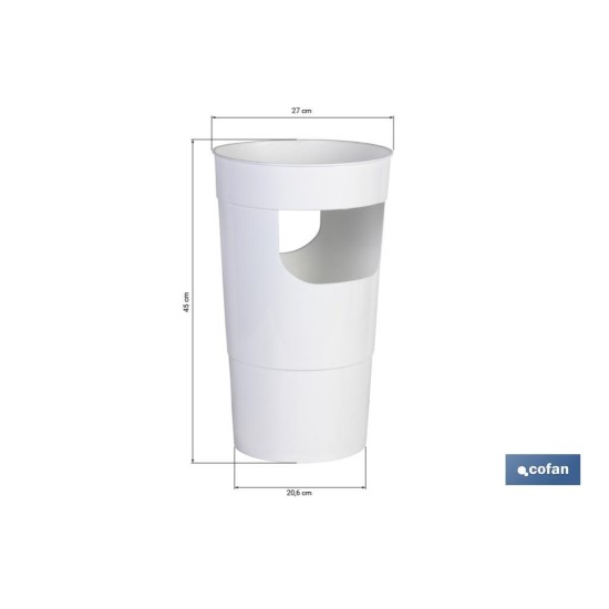 PARAGÜERO  BLANCO  POLIPROPILENO 27 X 20.6 X 45 X CM venta unitaria