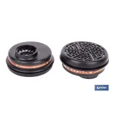 SET DE 2 FILTROS TIPO A1 (ADAPTABLES A MÁSCARA FACIAL) (PACK: 1 UDS) - Almacén de Ferretería Acor