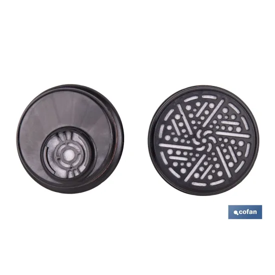SET DE 2 FILTROS TIPO A1 (ADAPTABLES A MÁSCARA FACIAL) (PACK: 1 UDS) - Almacén de Ferretería Acor