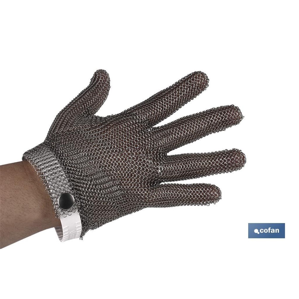 GUANTE ANTICORTE ACERO INOX CARNICERO T-L