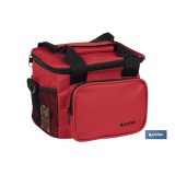 NEVERA TEXTIL PORTÁTIL MULTIBOLSILLOS COLOR ROJO 5 L