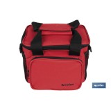 NEVERA TEXTIL PORTÁTIL MULTIBOLSILLOS COLOR ROJO 5 L
