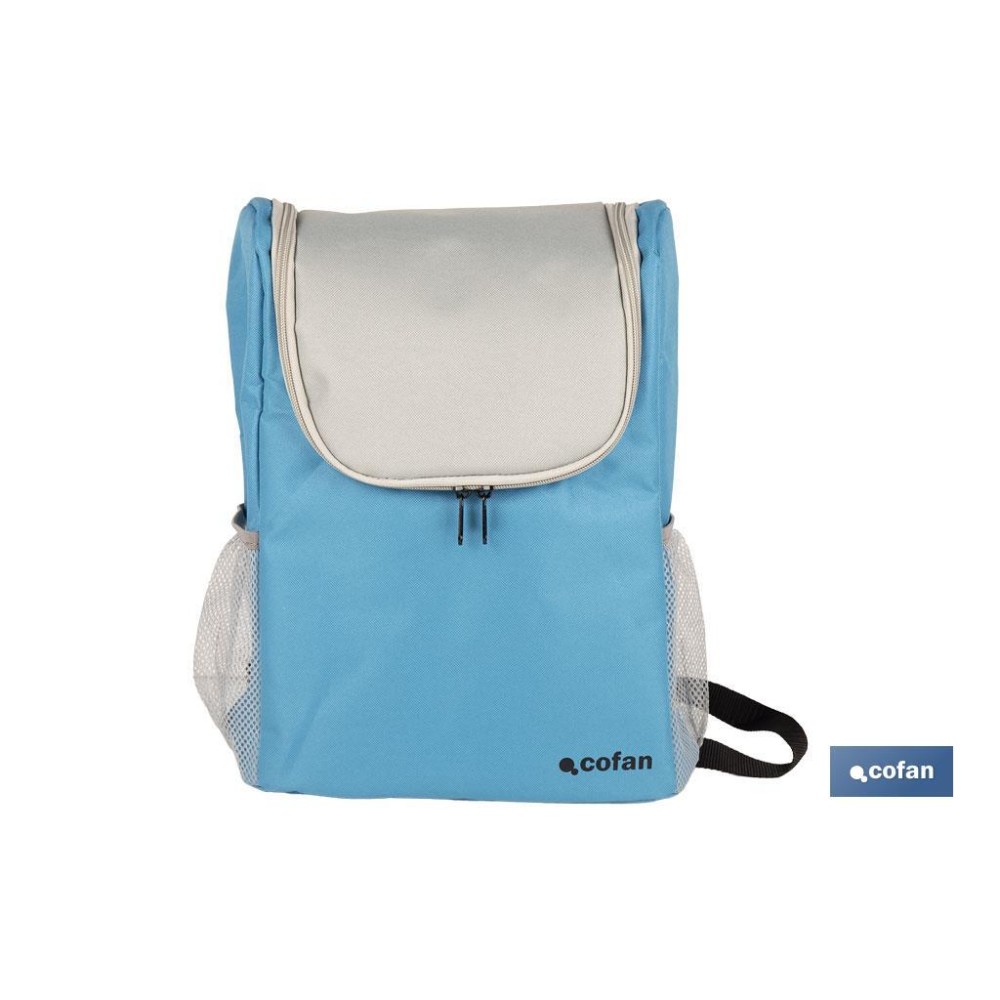 MOCHILA NEVERA COLOR AZUL/GRIS CLARO 10 L