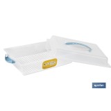 TARTERA RECTANGULAR AZUL OPACA PAVLOVA CON ASAS 38 X 28 X 13 CM