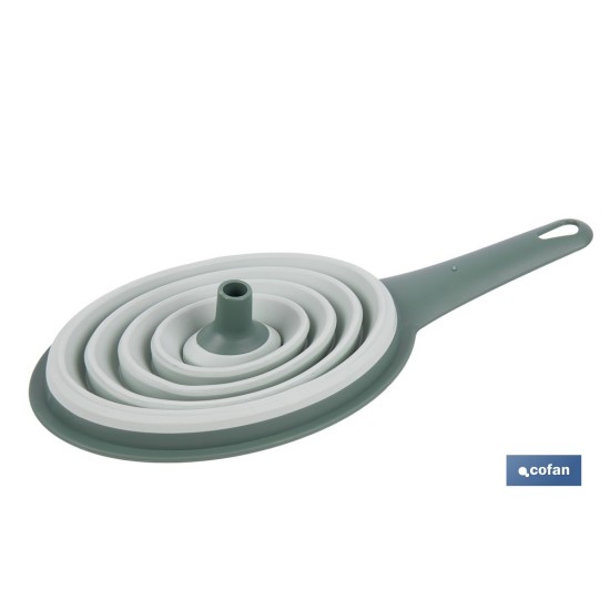 PACK DE EMBUDO Y COLADOR PLEGABLE VERDES