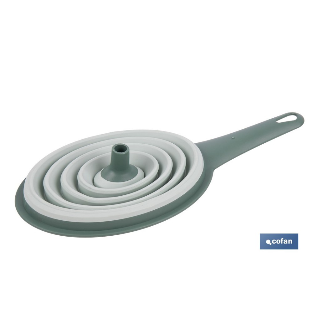 PACK DE EMBUDO Y COLADOR PLEGABLE VERDES