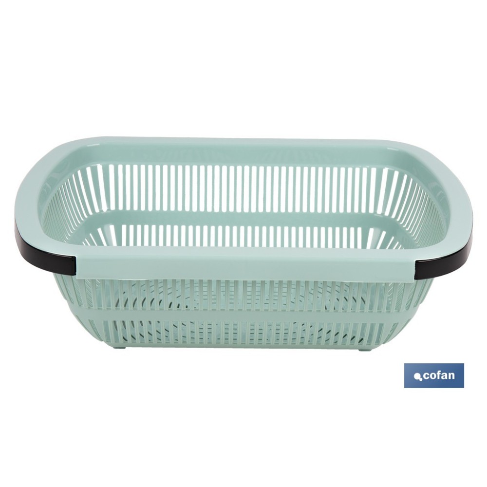 ESCURRIDOR RECTANGULAR EXTENSIBLE VERDE 50,5 X 24,5 X 11,5 CM