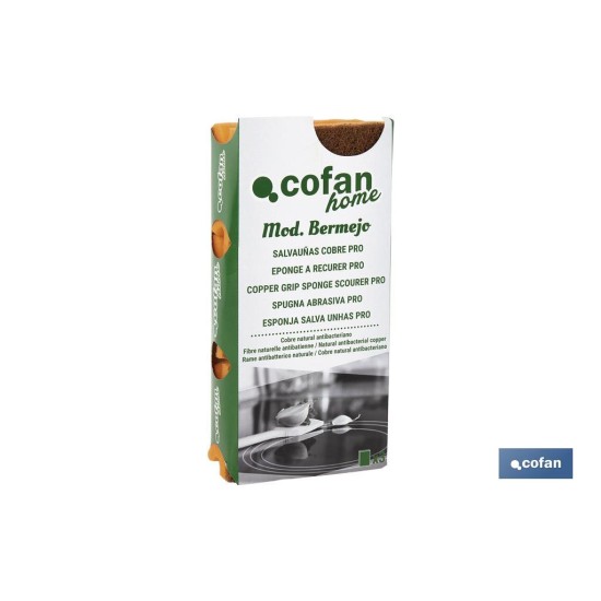 PACK DE 3 ESTROPAJOS SALVAUÑAS COBRE PRO ANTIBACTERIANO NATURAL