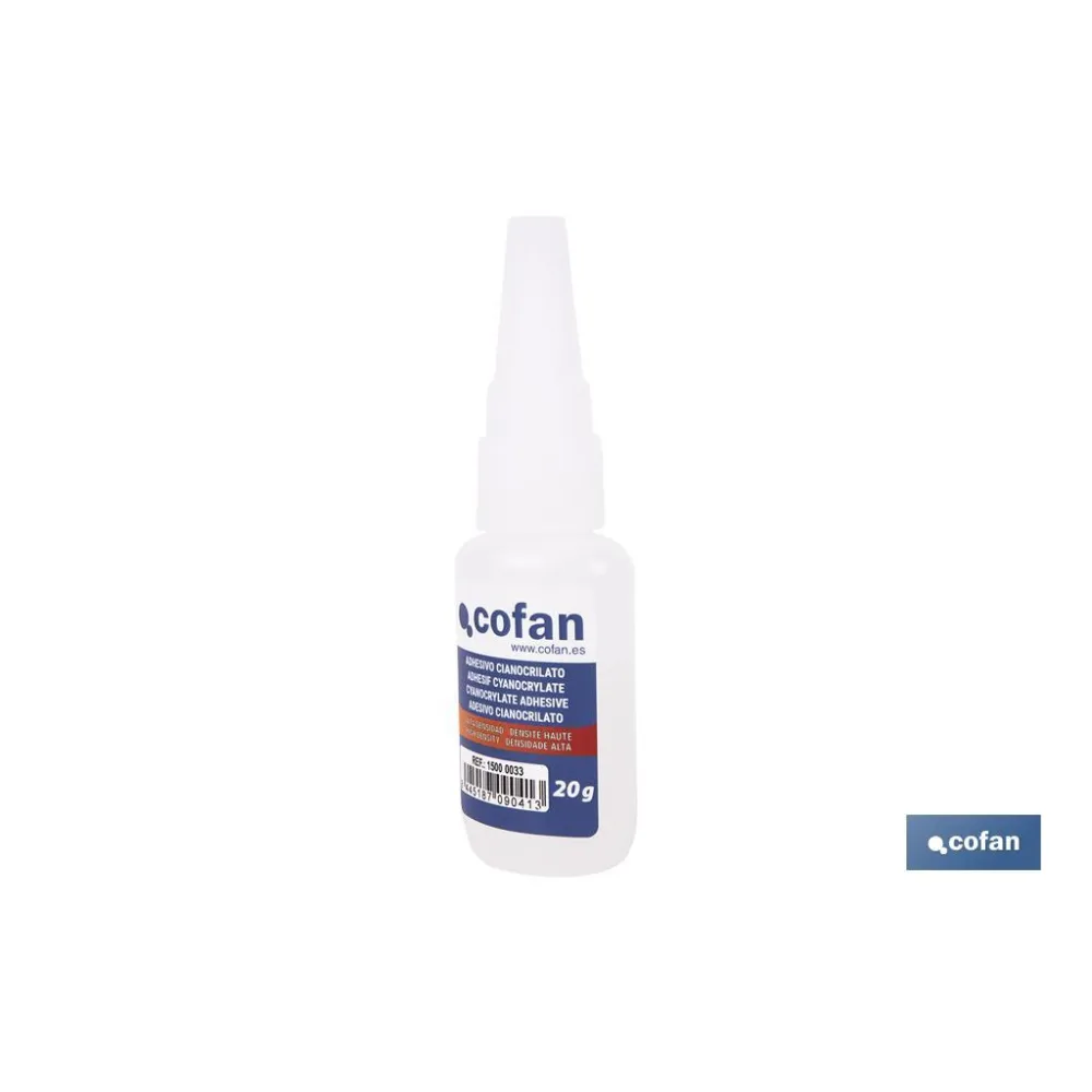ADHESIVO CIANOACRILATO. ALTA DENSIDAD 20 G (PACK: 1 UDS) - Almacén de Ferretería Acor