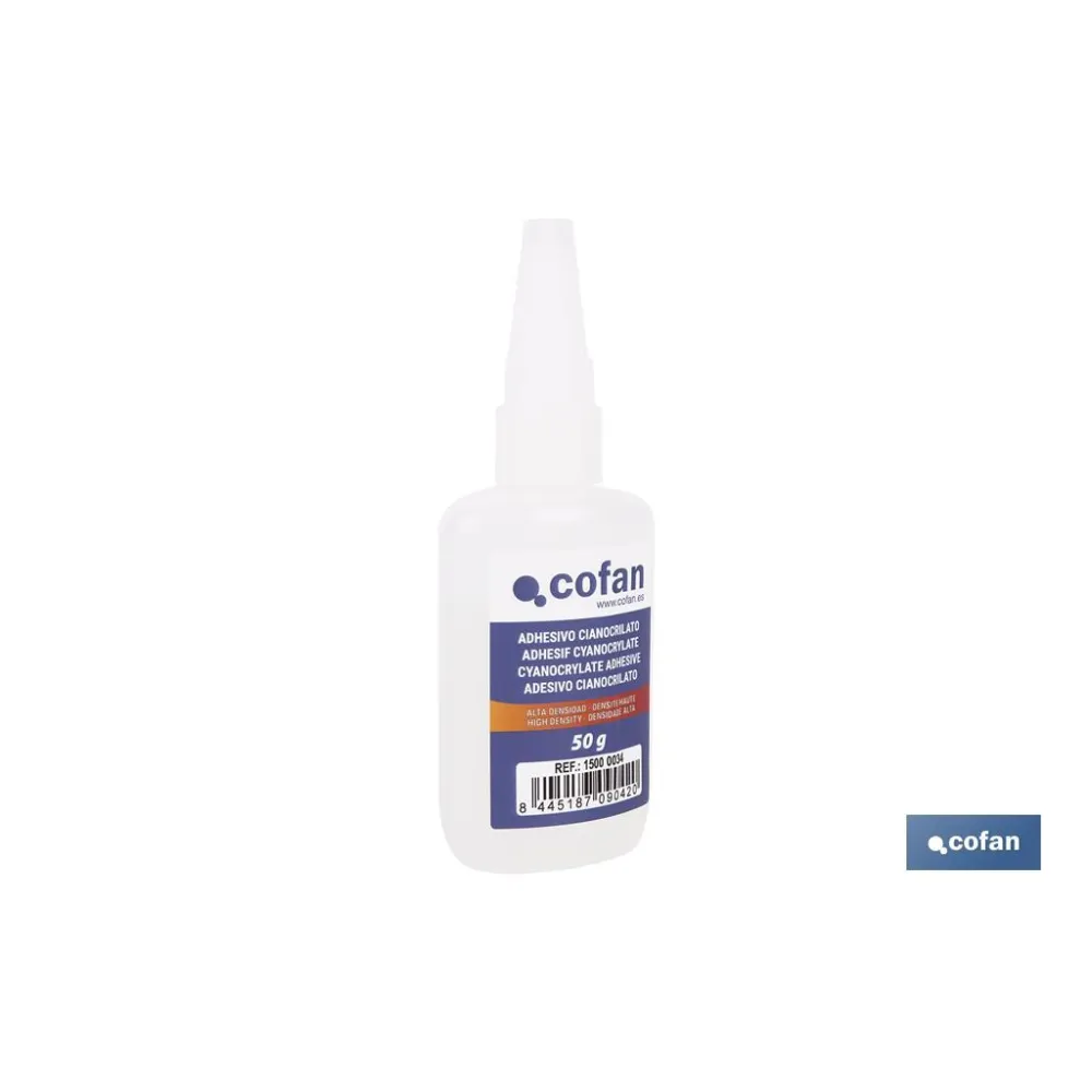 ADHESIVO CIANOACRILATO. ALTA DENSIDAD 50 G (PACK: 1 UDS) - Almacén de Ferretería Acor