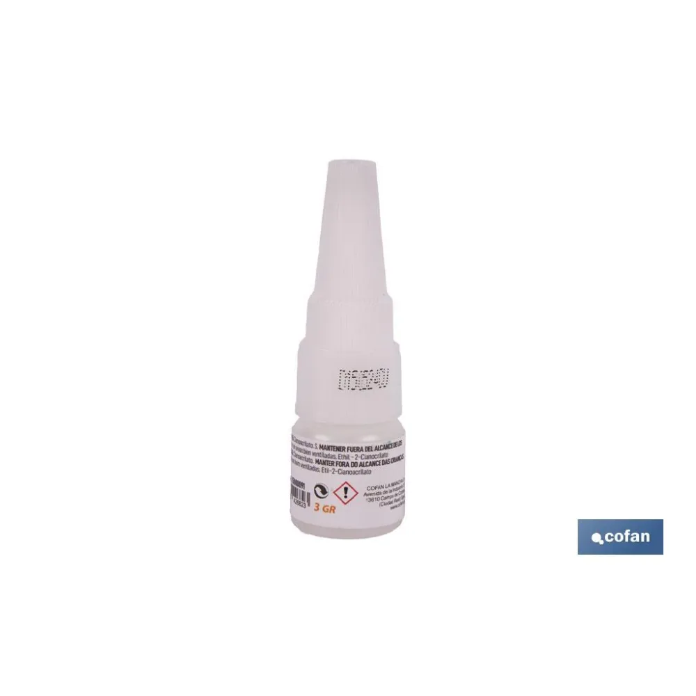 ADHESIVO CIANOACRILATO. ALTA DENSIDAD 3 G (PACK: 1 UDS) - Almacén de Ferretería Acor