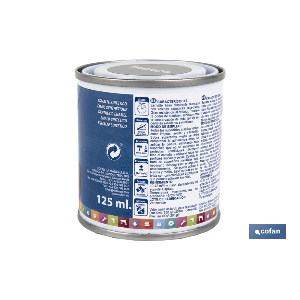 ESMALTE SINTÉTICO (125 ML) COLOR TABACO (PACK: 1 UDS) - Almacén de Ferretería Acor