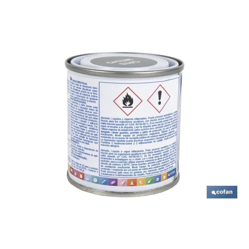 ESMALTE SINTÉTICO (125 ML) GRIS MEDIO (PACK: 1 UDS) - Almacén de Ferretería Acor