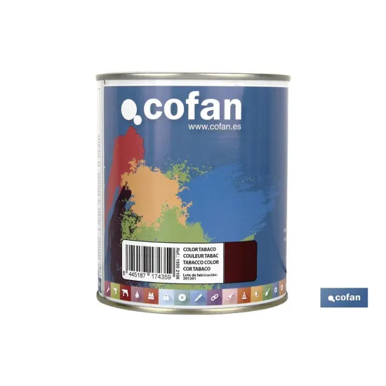 ESMALTE SINTÉTICO (750 ML) COLOR TABACO (PACK: 1 UDS) - Almacén de Ferretería Acor