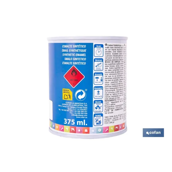 ESMALTE SINTÉTICO (375 ML) BLANCO BRILLO (PACK: 1 UDS) - Almacén de Ferretería Acor