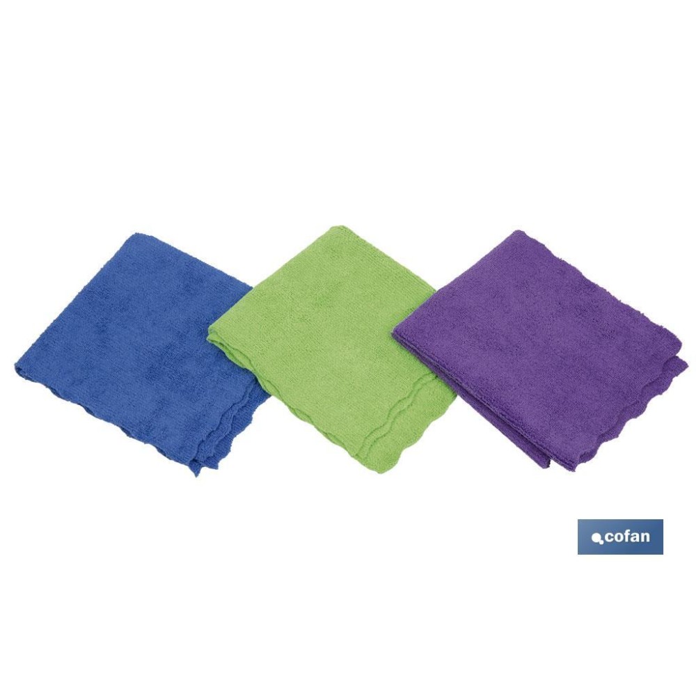 PACK 3 BAYETAS MICROFIBRA 30x30cm venta unitaria