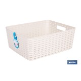 CESTA  MULTIUSOS 12L 36X28X13.5 cm BEIGE venta unitaria
