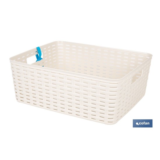 CESTA  MULTIUSOS 12L 36X28X13.5 cm BEIGE venta unitaria