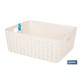 CESTA  MULTIUSOS 12L 36X28X13.5 cm BEIGE venta unitaria