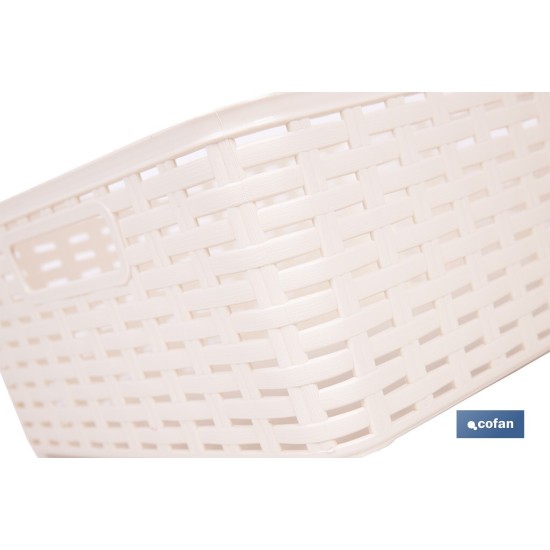 CESTA  MULTIUSOS 12L 36X28X13.5 cm BEIGE venta unitaria