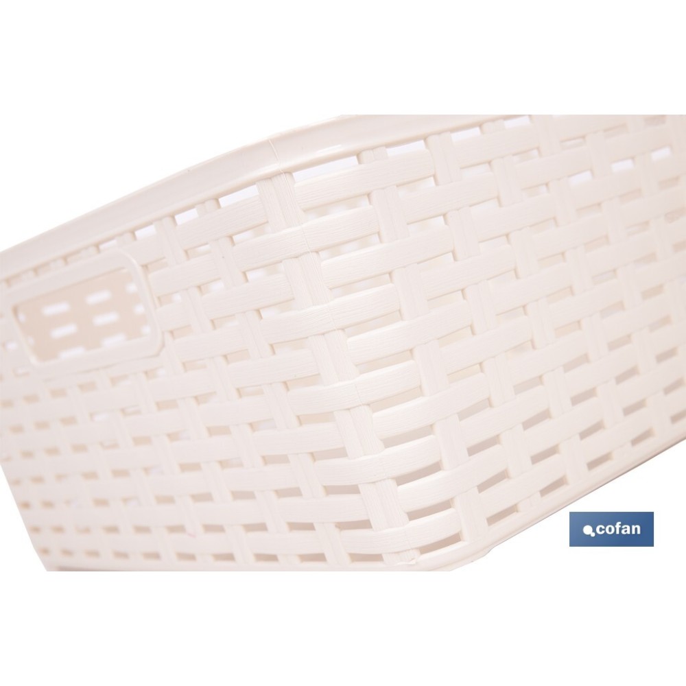CESTA  MULTIUSOS 12L 36X28X13.5 cm BEIGE venta unitaria