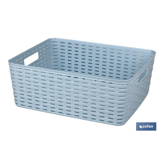 CESTA MULTIUSOS 12L 36X28X13.5cm ROSA PALO