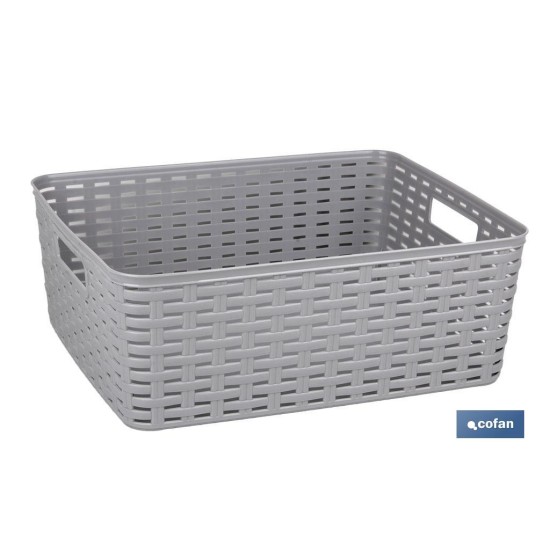 CESTA MULTIUSOS 12L 36X28X13.5cm ROSA PALO