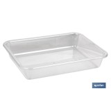 BANDEJA 31.5X23.5X6.5cm MULTIUSOS  TRANSPARENTE venta unitaria