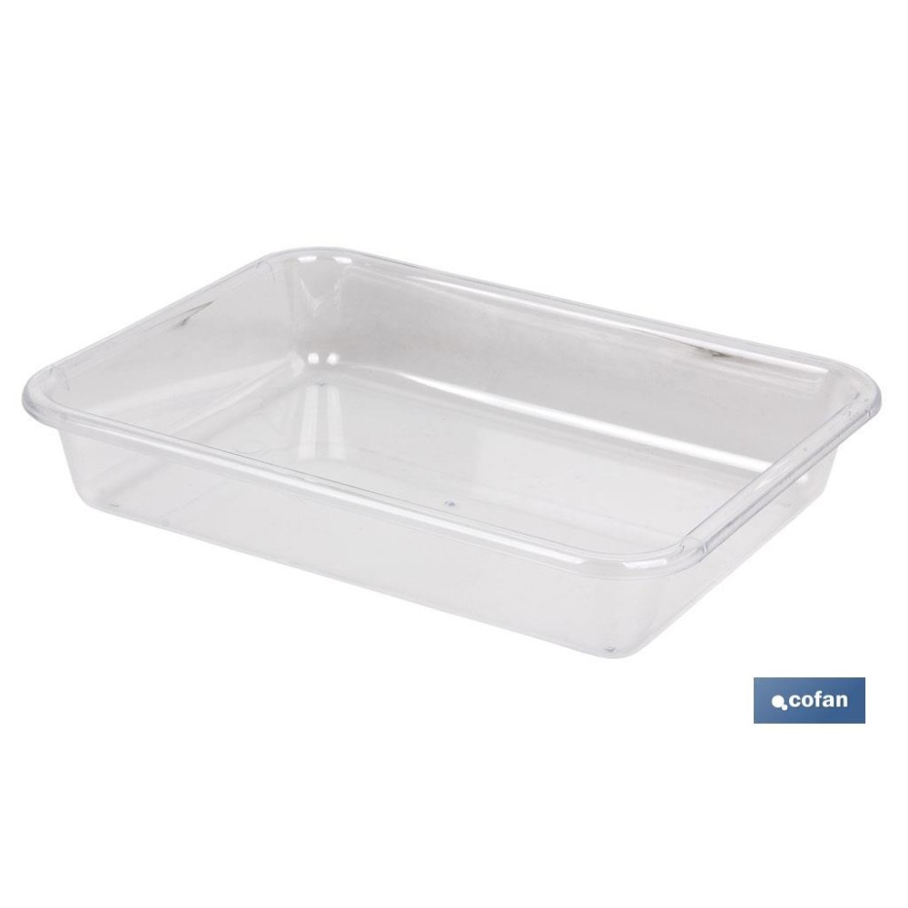 BANDEJA 31.5X23.5X6.5cm MULTIUSOS  TRANSPARENTE venta unitaria
