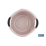 BARREÑO REDONDO  ASAS 15L BEIGE OSCURO  42X39.5X25cm