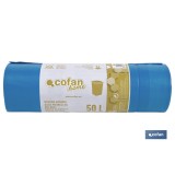 BOLSA DE BASURA  AUTOCIERRE PERFUMADA  70 x70 CM G.120 COLOR AZUL10 UDS 50l