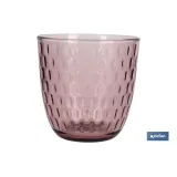 PACK 6 VASOS DE AGUA VIDRIO 29 CL COLOR PURPURA CLARO MODELO ÓPALO (PACK: 1 UDS) - Almacén de Ferretería Acor