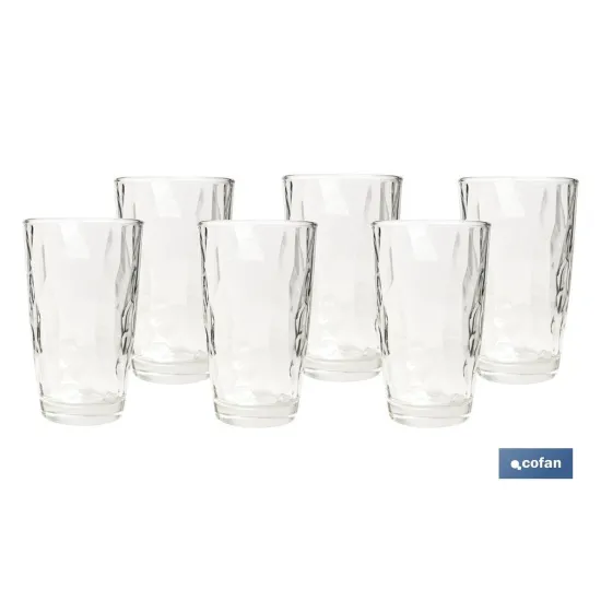 PACK 6 VASOS ALTO VIDRIO 47 CL MODELO JADE (PACK: 1 UDS) - Almacén de Ferretería Acor