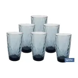 PACK 6 VASOS ALTO VIDRIO 47 CL COLOR AZUL MODELO JADE (PACK: 1 UDS) - Almacén de Ferretería Acor