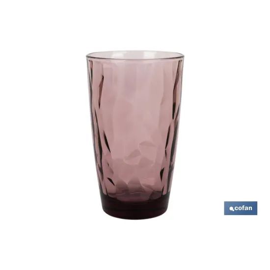 PACK 6 VASOS ALTO VIDRIO 47 CL COLOR PURPURA MODELO JADE (PACK: 1 UDS) - Almacén de Ferretería Acor