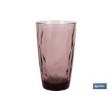 PACK 6 VASOS ALTO VIDRIO 47 CL COLOR PURPURA MODELO JADE (PACK: 1 UDS) - Almacén de Ferretería Acor