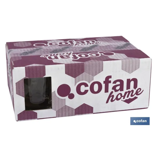 PACK 6 VASOS DE AGUA VIDRIO 30.5 CL MODELO JADE (PACK: 1 UDS) - Almacén de Ferretería Acor