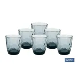 PACK 6 VASOS DE AGUA VIDRIO 30,5 CL COLOR AZUL MODELO JADE (PACK: 1 UDS) - Almacén de Ferretería Acor