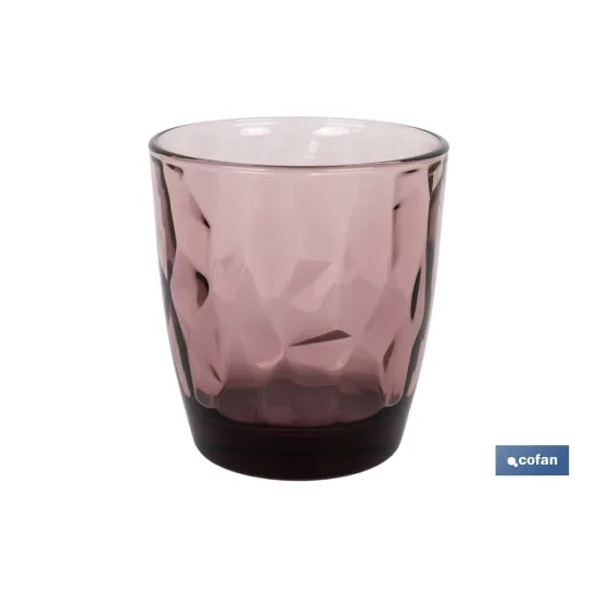 PACK 6 VASOS DE AGUA VIDRIO 30,5 CL COLOR PURPURA MODELO JADE (PACK: 1 UDS) - Almacén de Ferretería Acor
